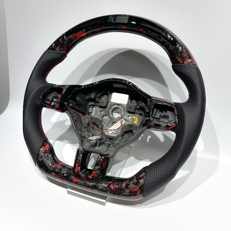 Volant en carbone forgé brillant pour voiture premium, conservation des options électroniques